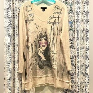 Style & Co Light Sweater with Embellishments Size Medium